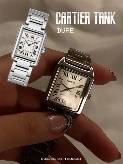 cartier dupe watch casio|casio cartier tank dupe.